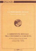 7) L'ASSISTENTE SOCIALE FRA UNIVERSITA' E SOCIETA'